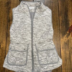 Croft & Barrow Light Gray Quilted Vest